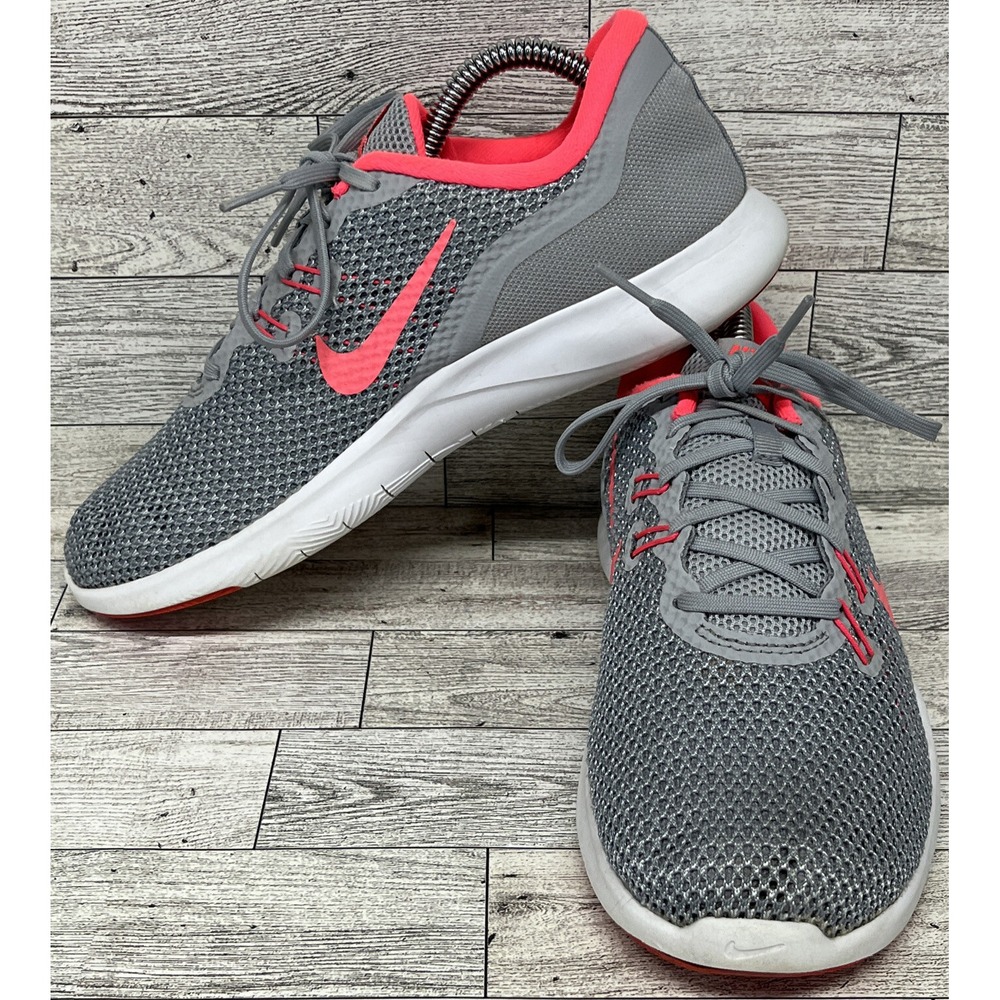 Nike Flex Trainer 7 Gray Pink Running Shoes 898479-006 Women‎ Size 7.5